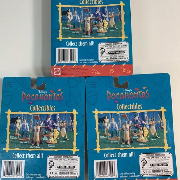 VTG Disney Pocahontas Lot of 3  John Smith Gov. Ratcliffe Chief Powhatan Figures - Picture 4 of 5